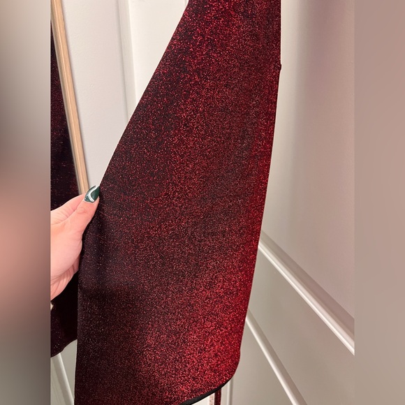 Red Sparkle Glitter Holiday Party Dress - Size S - Picture 5 of 5